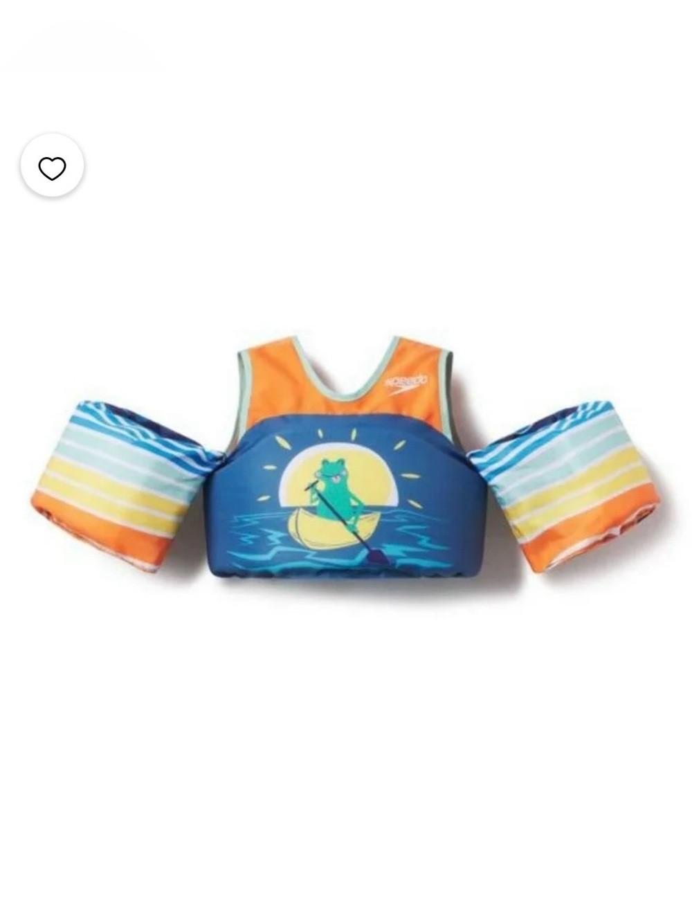 Speedo Blue Frog Splash Jammer Orange Life Jacket Vest Sz 33-55 lbs